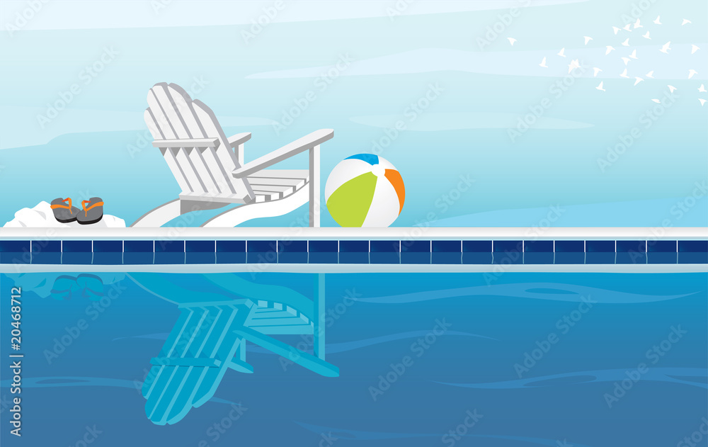 Obraz premium Relaxing by Pool