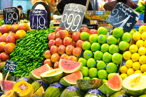 fruit stall in barcelona photo