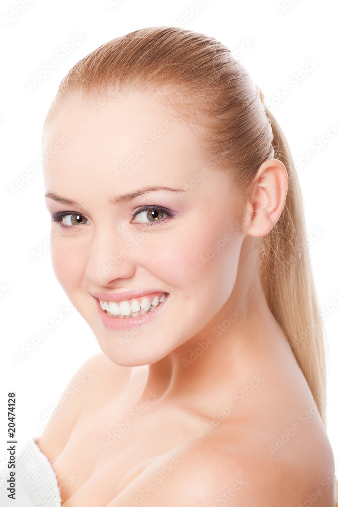 beautiful woman on white beautiful woman on white