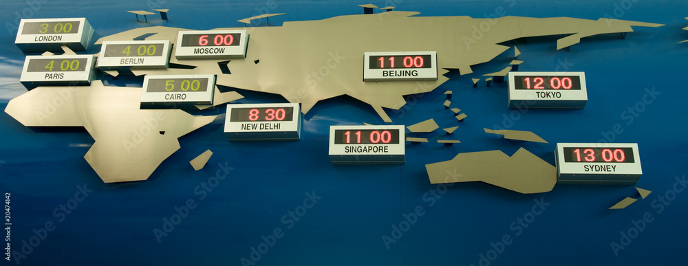 Timezone Photo World Time Zone Map Stock Photo | Adobe Stock