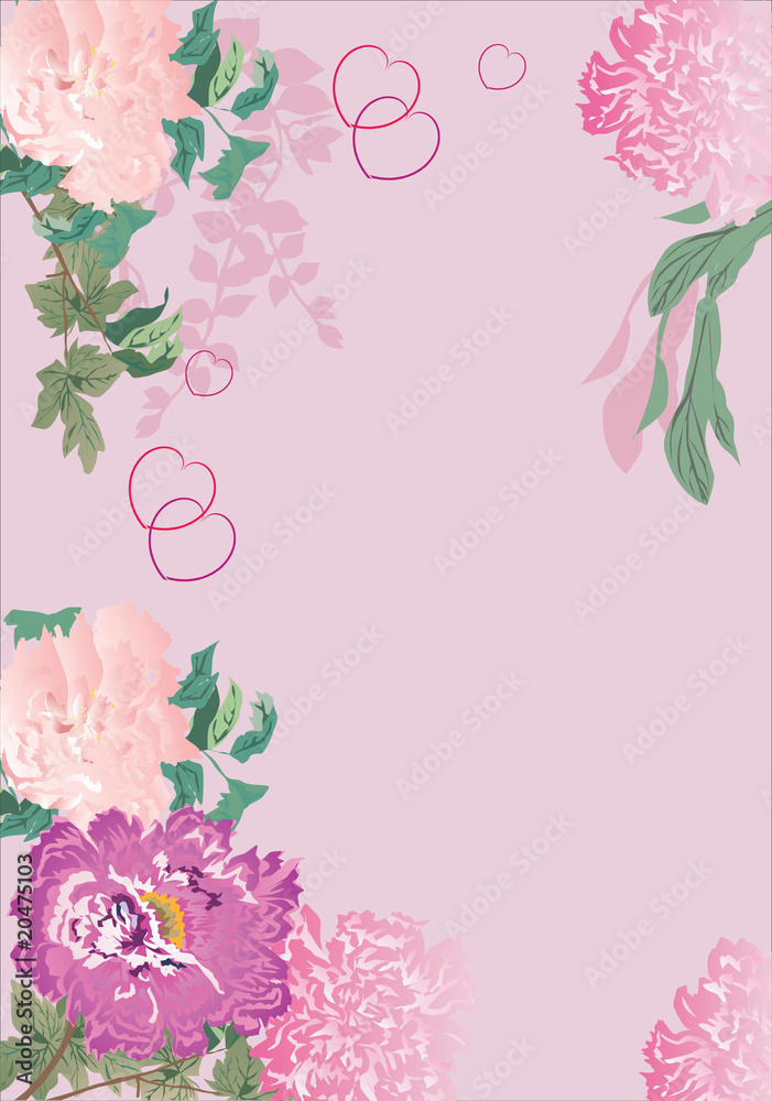design with color flowers