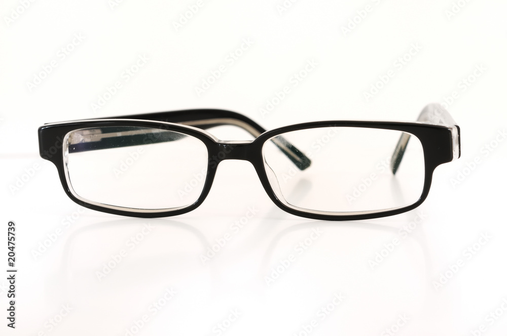 Black eyeglasses isolated on white background Black eyeglasses isolated on white background
