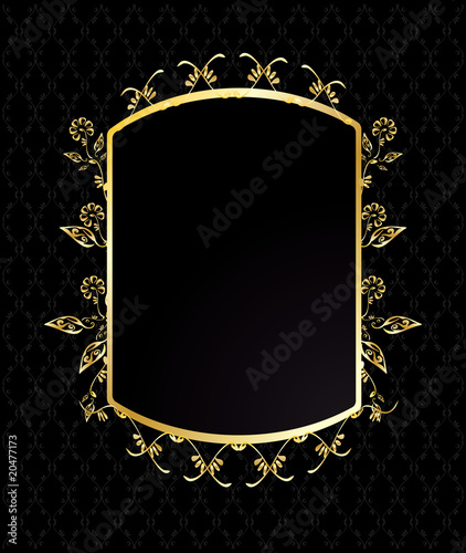 Gold floral frame