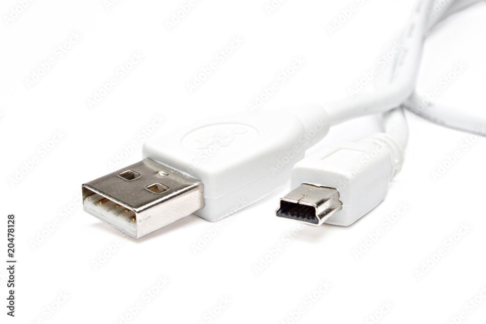 Usb-cable isolated on the white background Usb-cable isolated on the white background