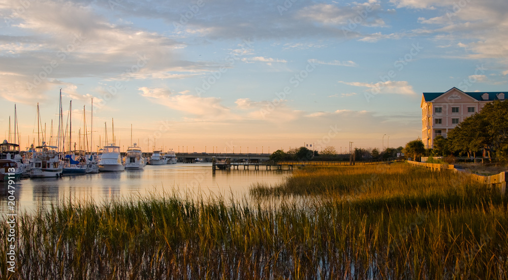 Obraz premium Marina - Charleston, Karolina Południowa