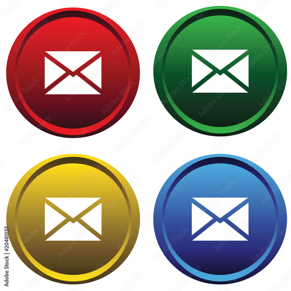 Plastic buttons with with the letter Plastic buttons with with the letter