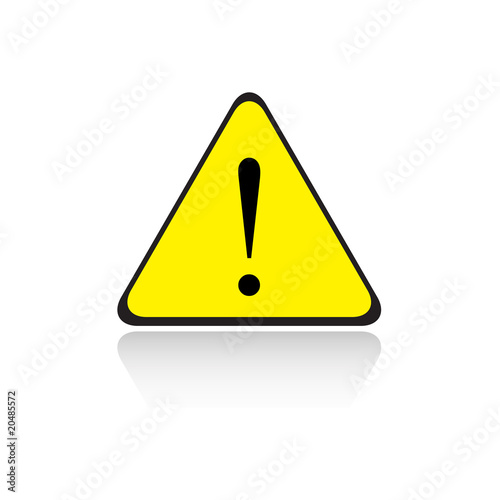 yellow triangle with exclamation sign
