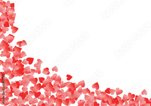 red heart corner vector illustration