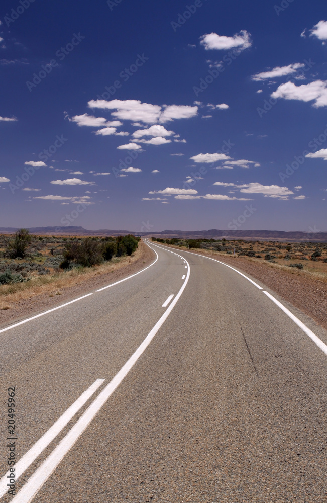 Empty Road in Outback. Australia