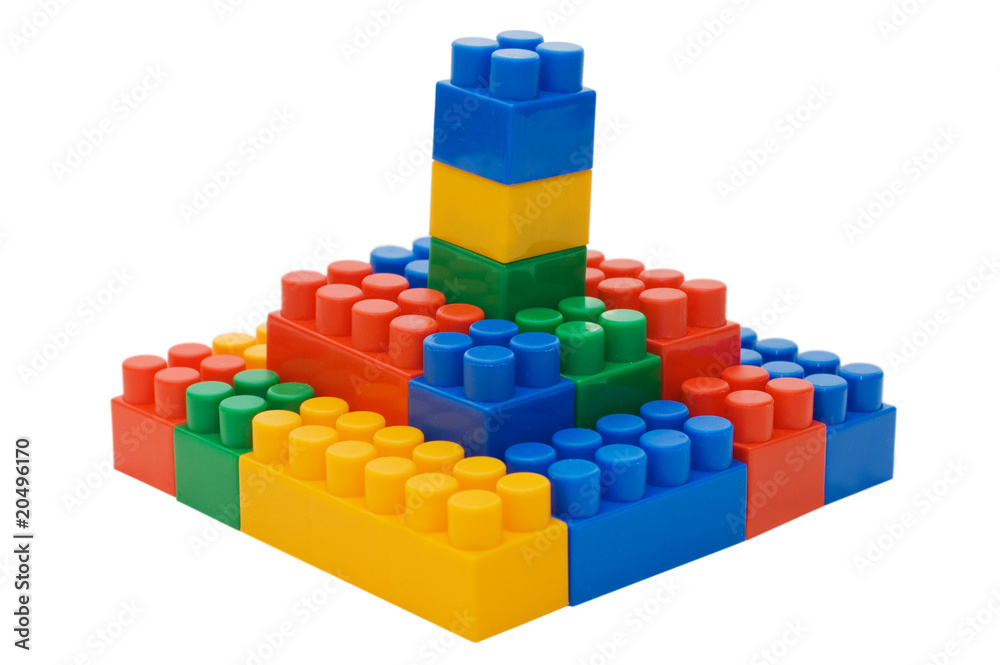 Abstract toy construction isolated on white background Abstract toy construction isolated on white background