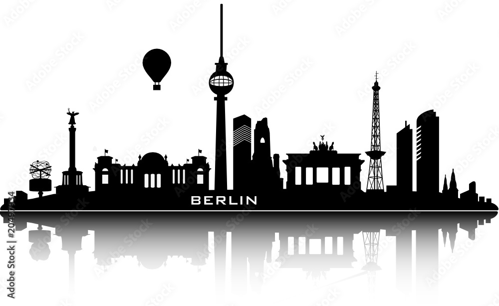 Fototapeta premium berlin skyline - najważniejsze szczegóły