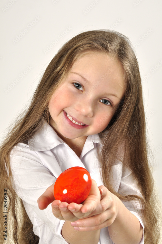 Girl with the easter egg Girl with the easter egg
