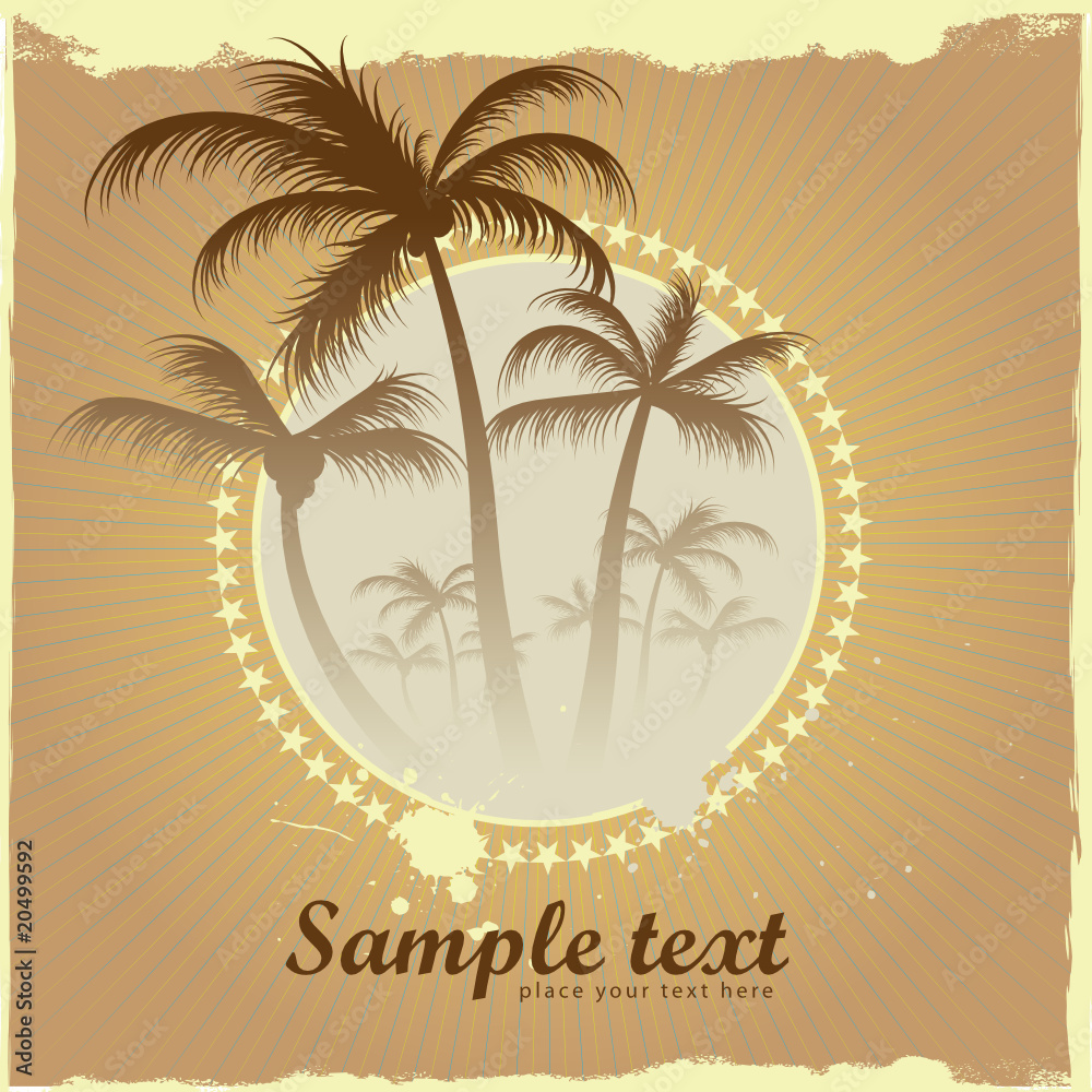 Naklejka premium beautiful background with palms