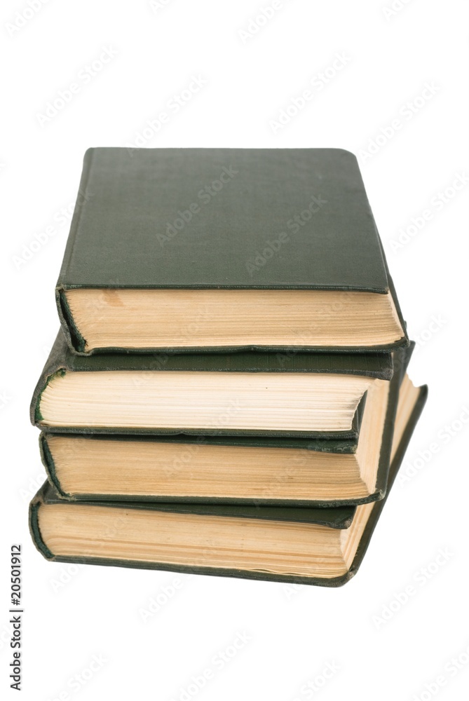 A stack of old books A stack of old books
