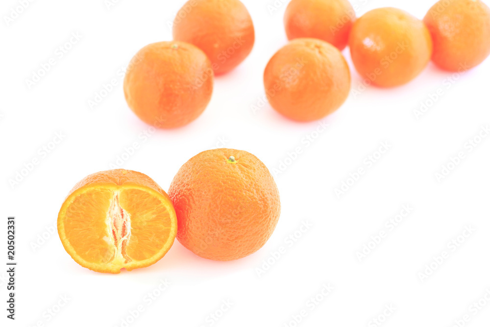 oranges on white oranges on white