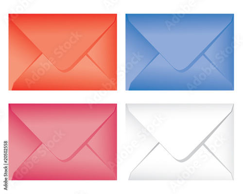 set colorful envelope