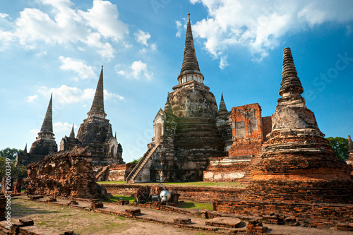 Ruined Old Temple of Ayuthaya  Thailand 