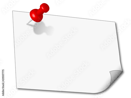 3D Push Pin and a Paper Note
