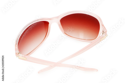 Stylish sunglasses isolated on the white background