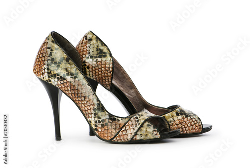 Woman shoes isolated on the white background