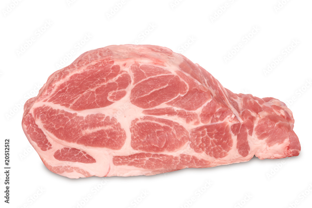 Raw pork. Raw pork.