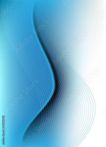 Blue abstract background vector with lines