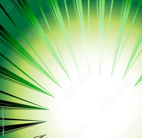Green burst Background vector with copy space