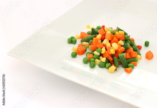 Mix of cooked vegetable on plate