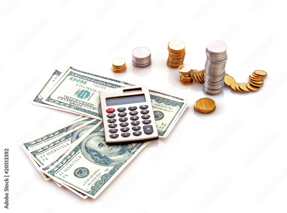 Fototapeta premium Calculation of financial growth and investment