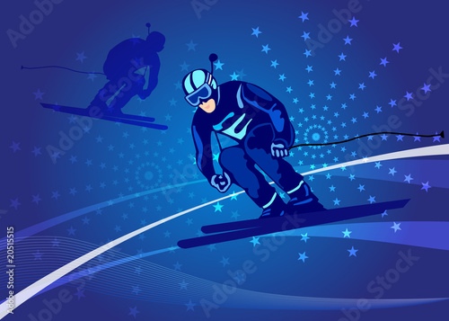 ski-cross illustration © sannare