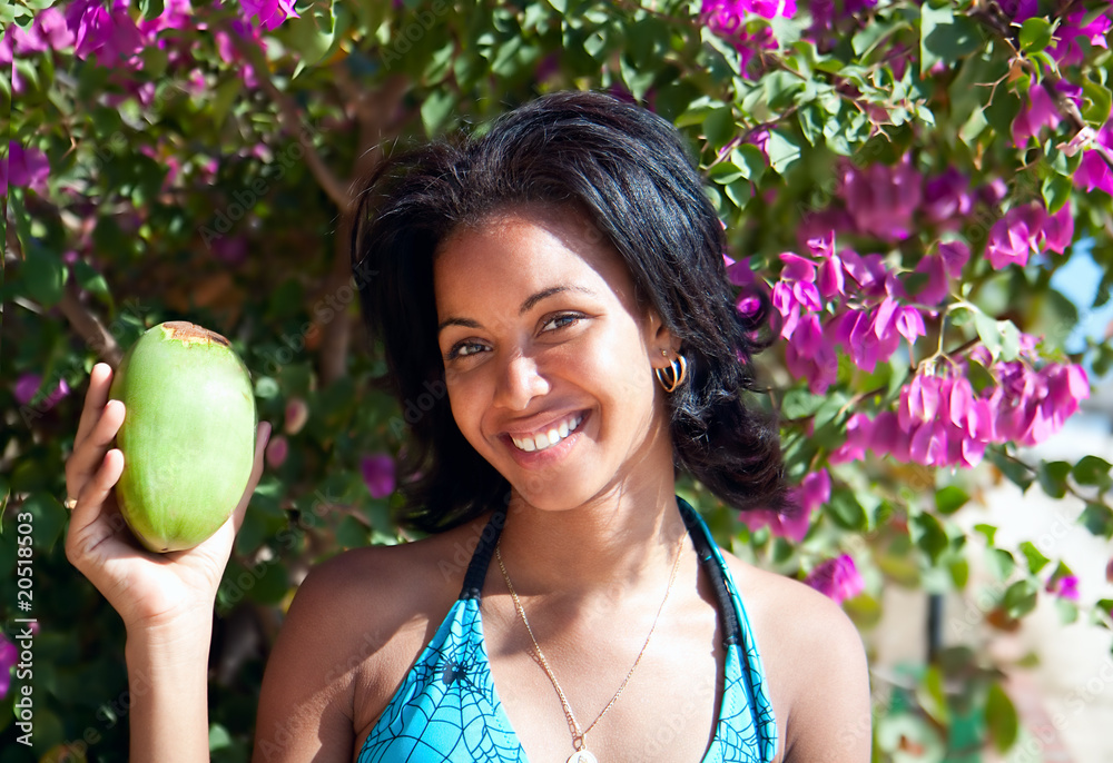 Beautiful caribbean brunette posing Beautiful caribbean brunette posing