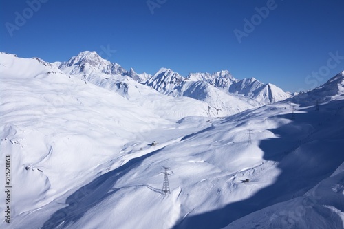 winter mountains landscape  Alps  France