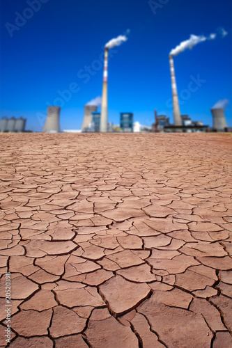 Power plant in desert