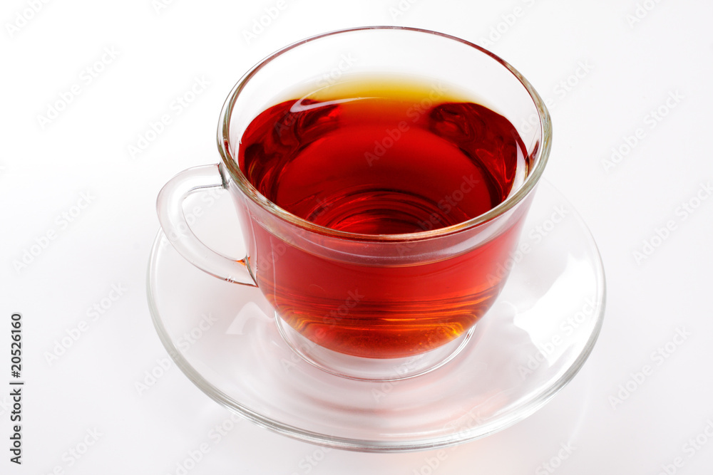 Cup of hot tea over white, studio isolated Cup of hot tea over white, studio isolated
