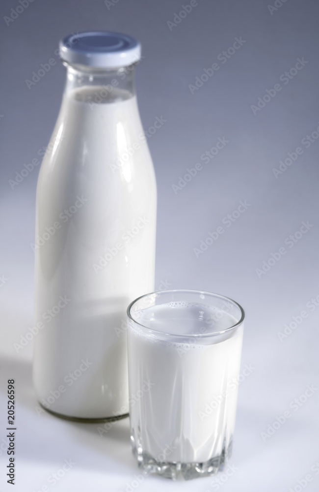 Milky still life with blue backlite Milky still life with blue backlite