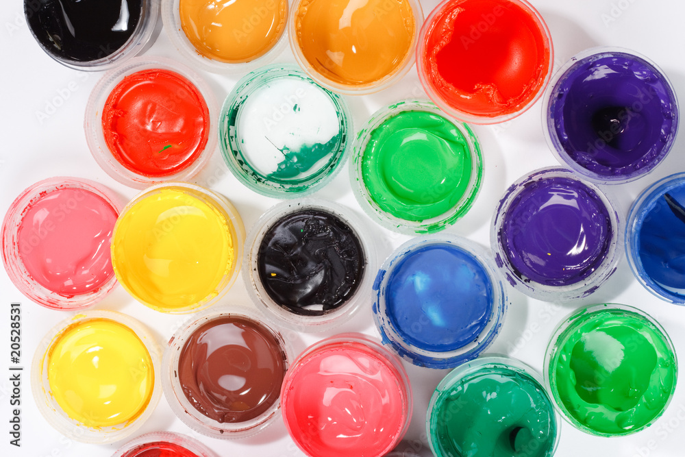 set of the watercolor gouache paints. set of the watercolor gouache paints.