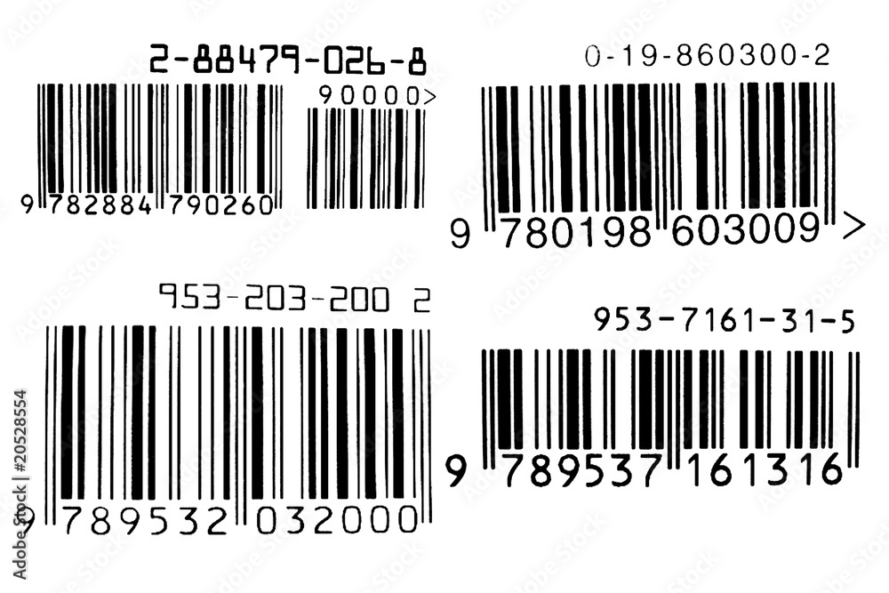 Bar code number on a white background Bar code number on a white background