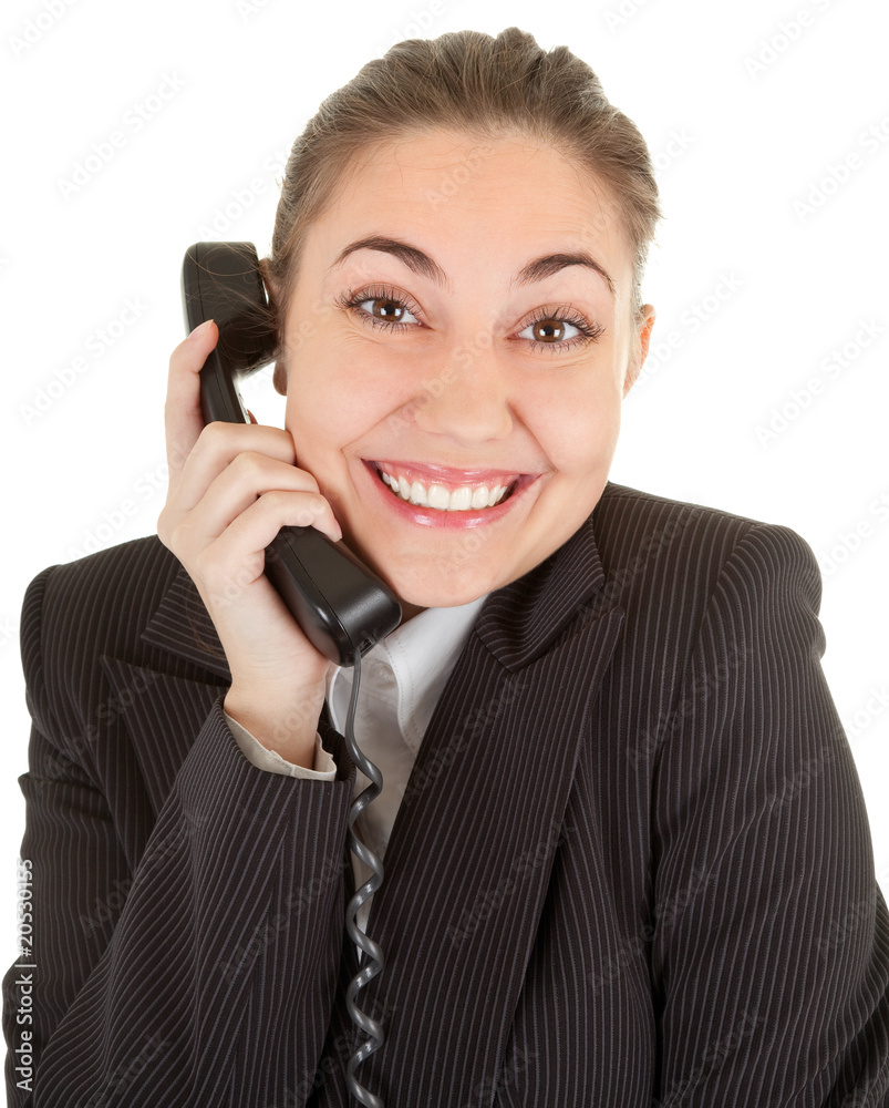 emotional woman with a telephone emotional woman with a telephone