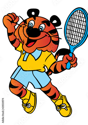 tennis tiger vector