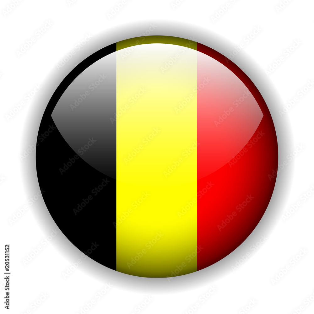 Belgium flag button, vector