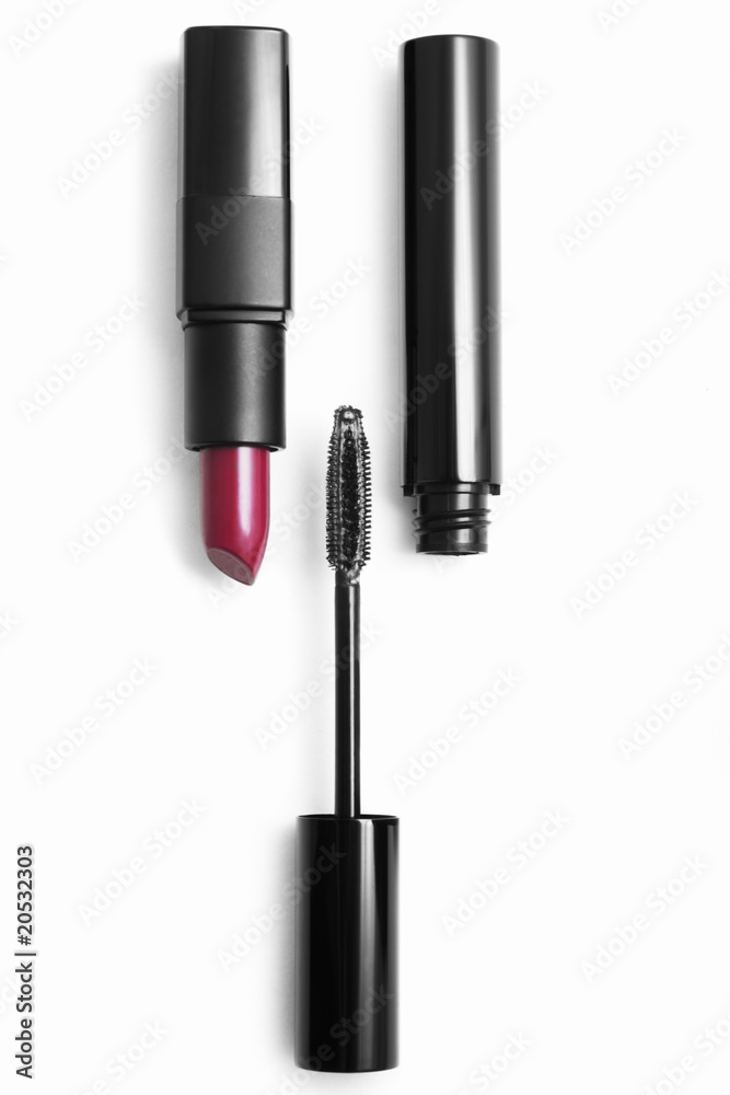 Mascara and lipstick Mascara and lipstick