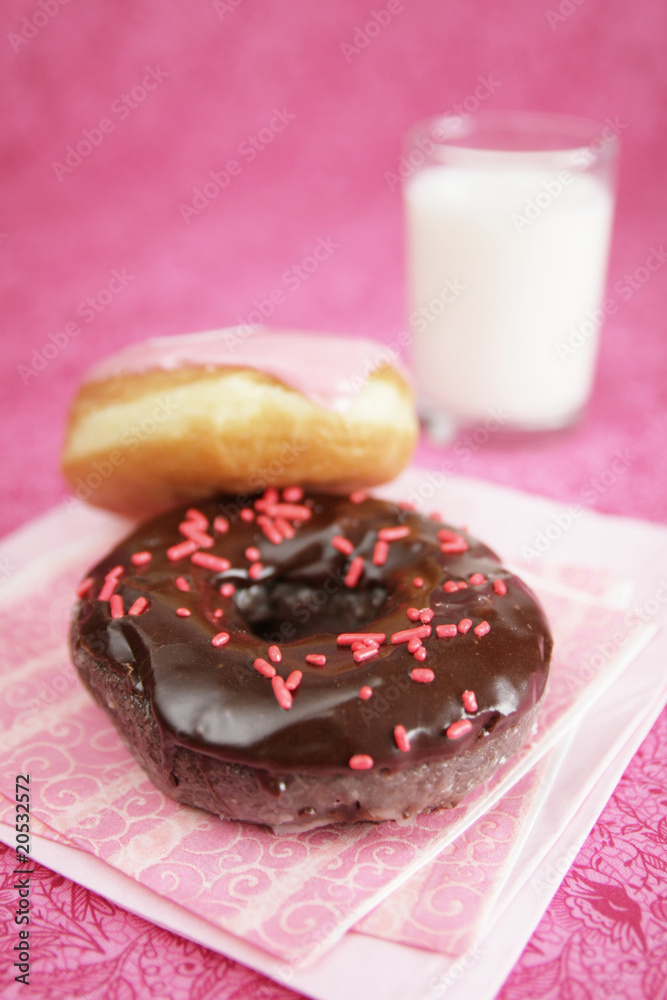 Donuts and milk Donuts and milk