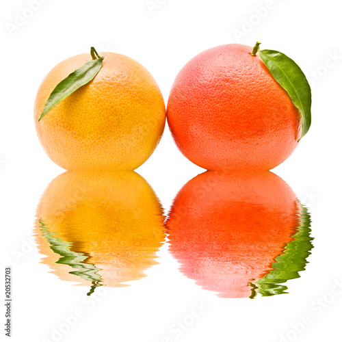 naranja y pomelo decorativos