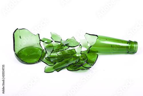 Broken bottle glass
