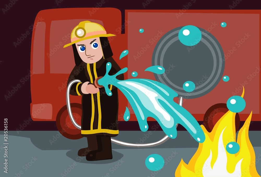 Obraz premium Water To Extinguish Fire