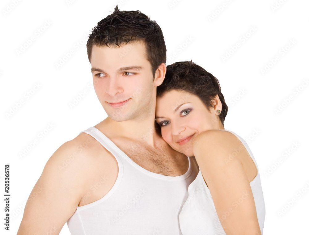 Brightly picture of a smiling young couple in love Brightly picture of a smiling young couple in love