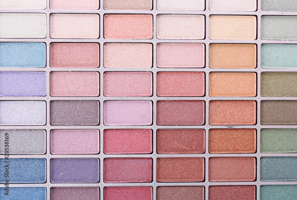 Big eye shadow kit as a background