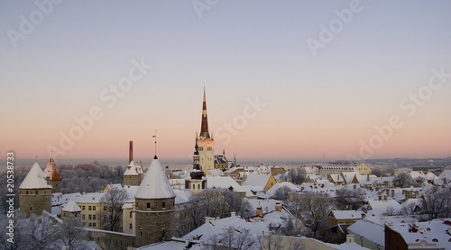 Frozen old Tallinn