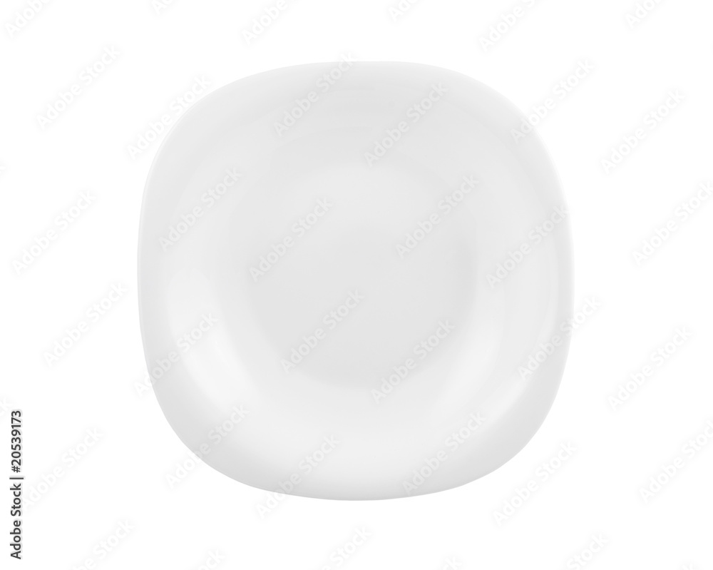White plate isolated on white background White plate isolated on white background