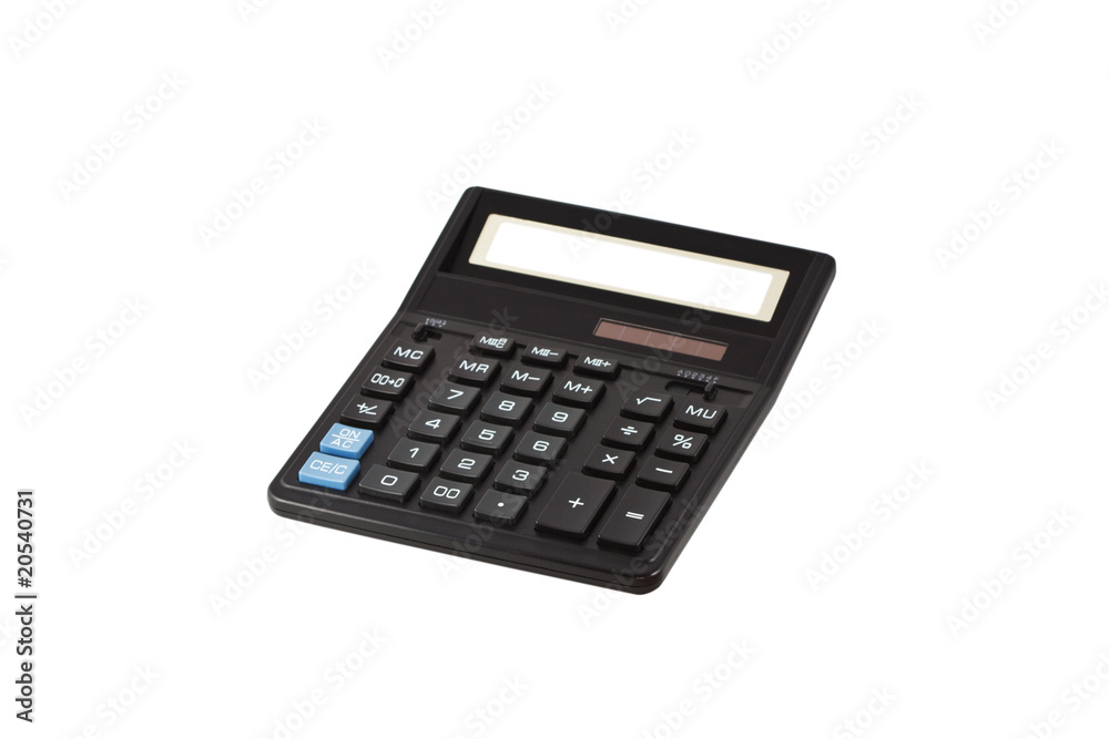 Accounting calculator isolated on the white background Accounting calculator isolated on the white background
